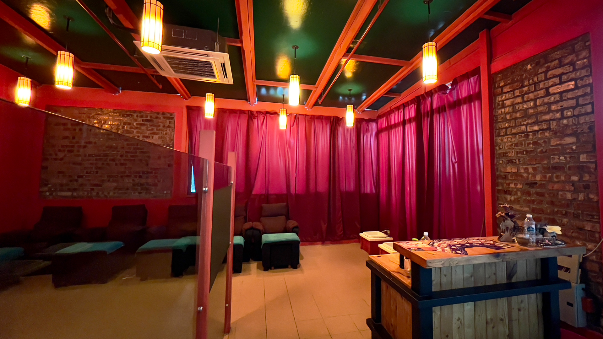 Café and leisure spaces at Nadia's Hotel Cenang
