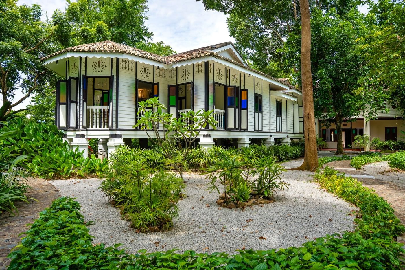 Restored timber heritage house at Temple Tree Resort Langkawi