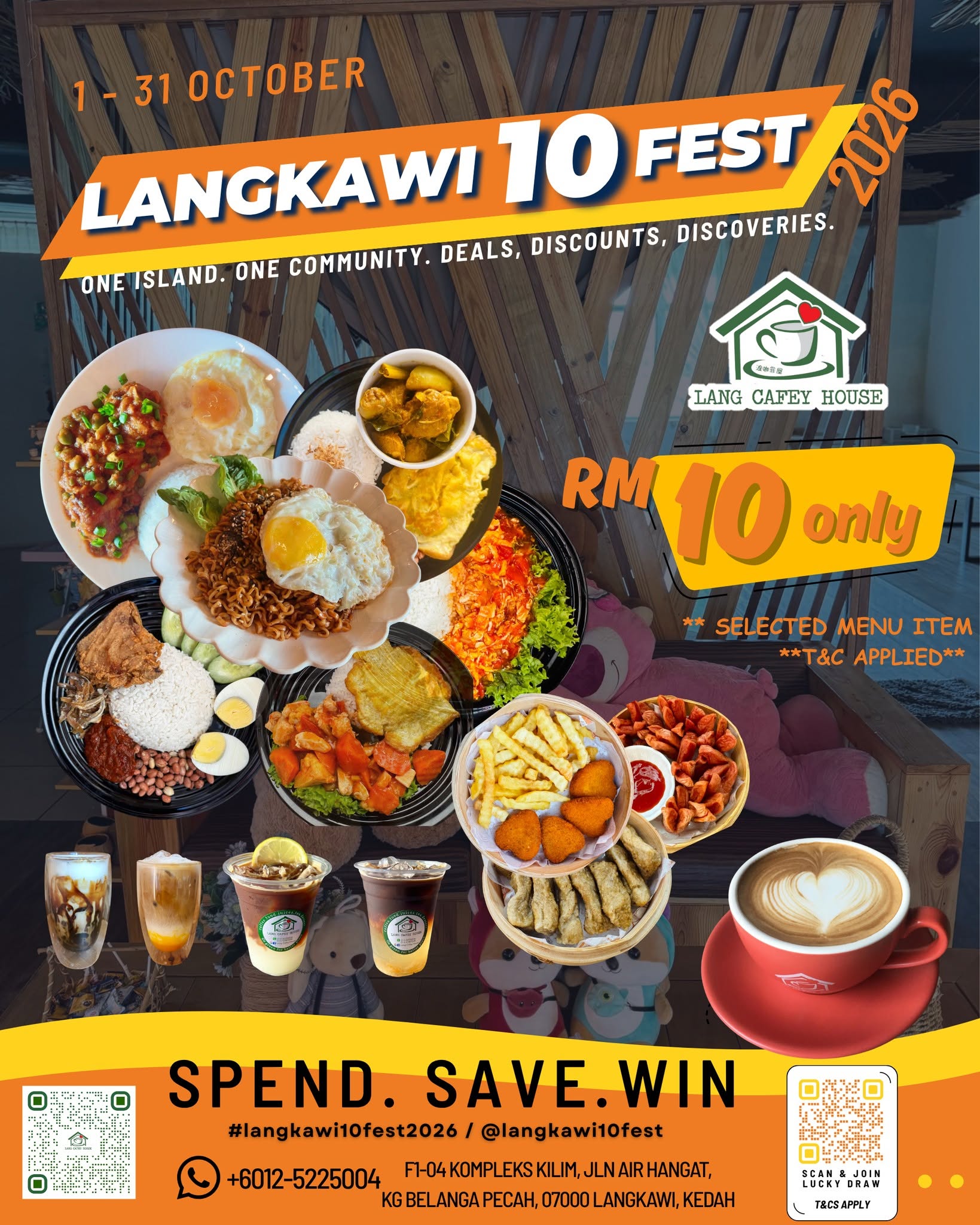 Lang Cafey House selected menu
