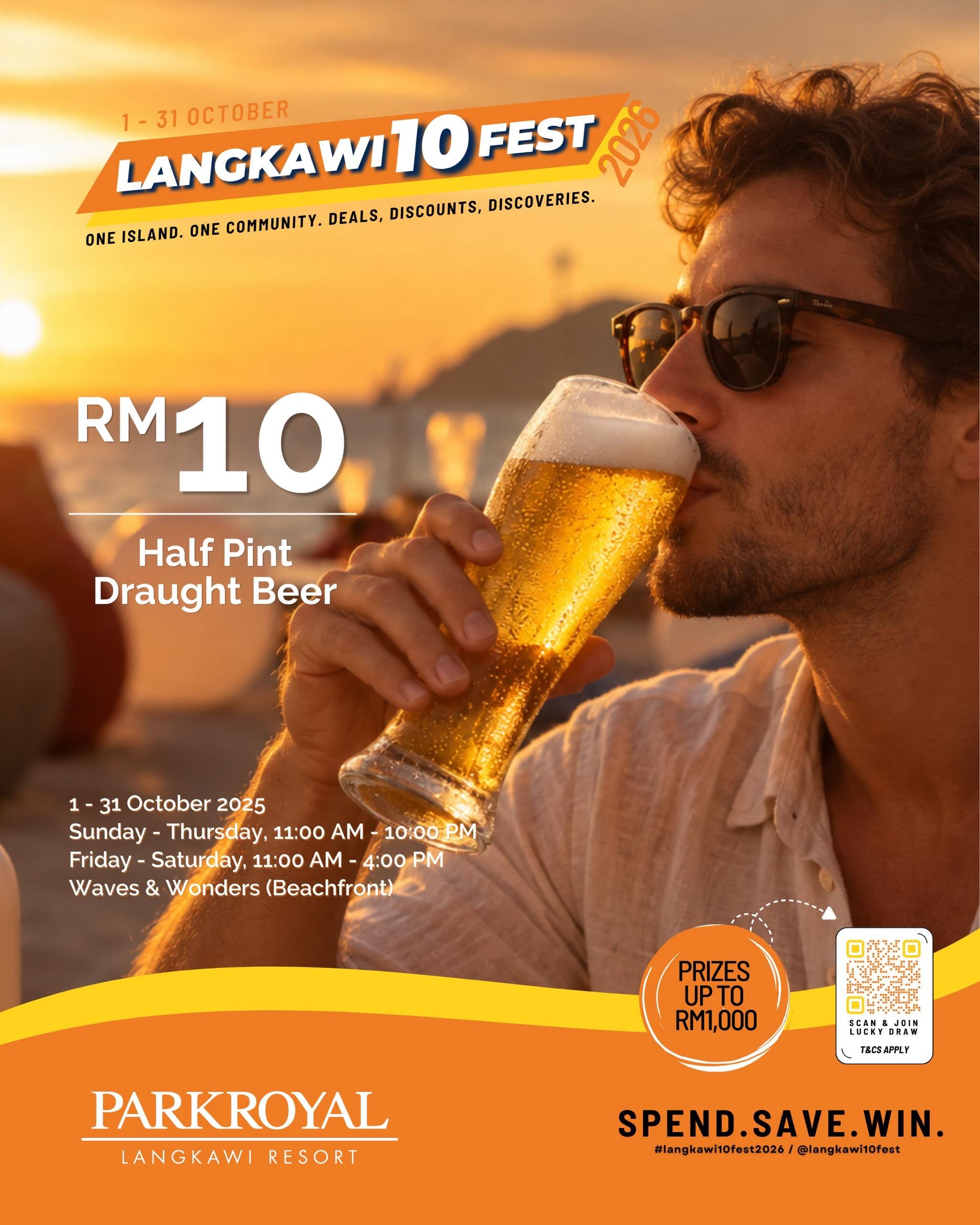 PARKROYAL Waves half pint draught
